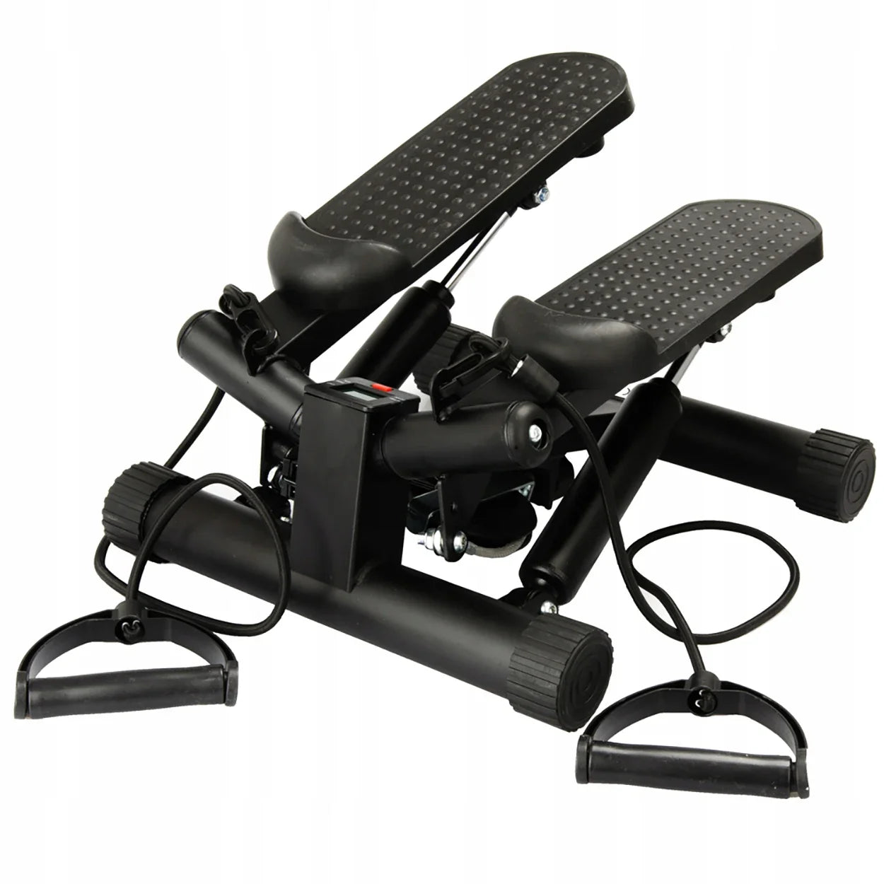 Mini Stepper avec Élastiques de Résistance et Écran LCD – Appareil de Fitness Compact