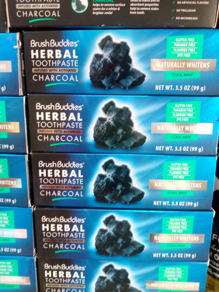 Dentifrice Herbal au Charbon - Brush Buddies (99 g)