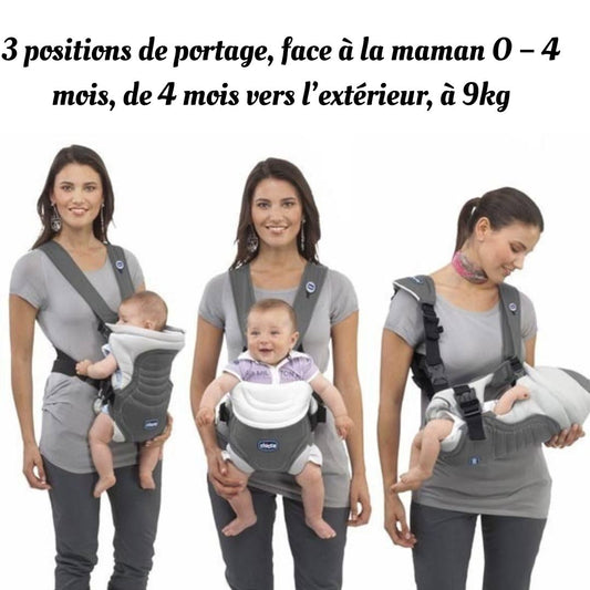 Porte-bébé Ergonomique 3 en 1 – Confort et Sécurité dès la Naissance