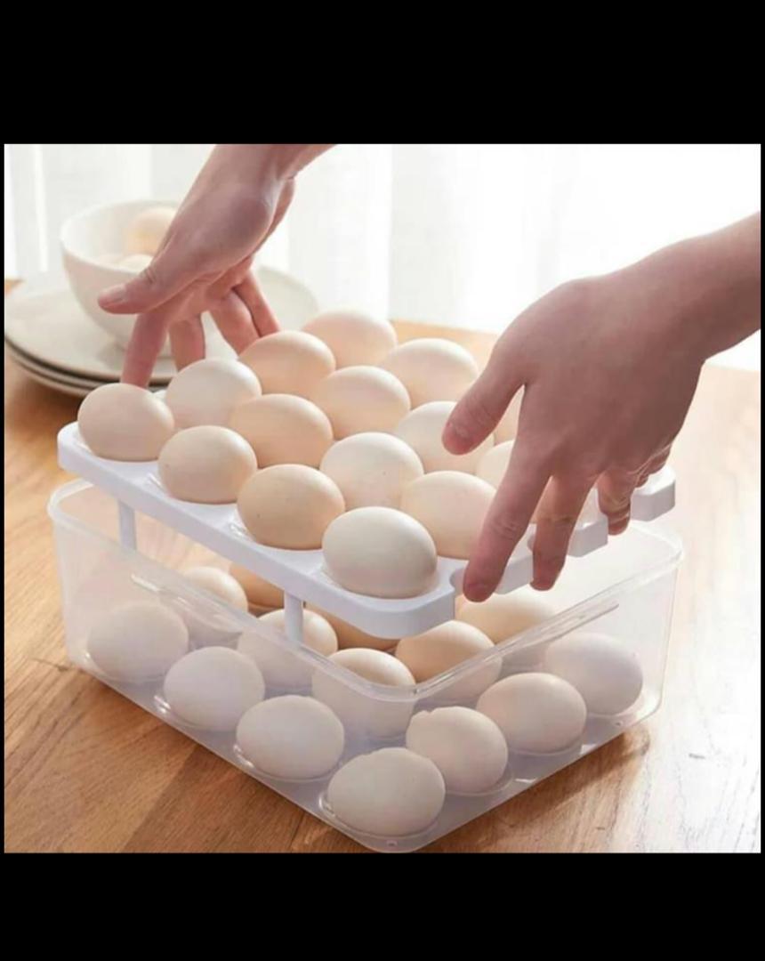🥚 Boîte de Rangement pour Œufs – 24 Œufs avec Poignée de Transport