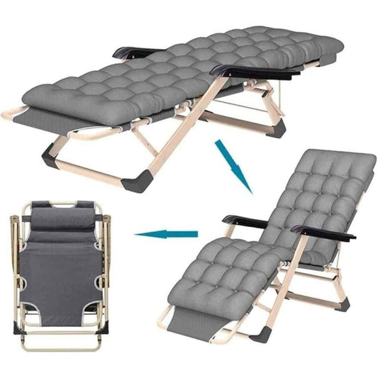 Chaise longue inclinable zéro gravité pour bureau, chaise de sieste, lit pliant, chaise de terrasse, chaise de plage